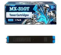 MX-31GT Toner Cartridges Compatible for Sharp MX-2301N MX-2600N MX-3100N MX-5000N MX-M565N Printers, With Chip Large Capacity 28000 Pages (1 Pack Cyan)