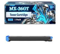 MX-36GT Toner Cartridge Compatible for Sharp MX-2610N MX-3110N MX-3610N Printers, With Chip Large Capacity 24000 Pages (1 Pack Cyan)