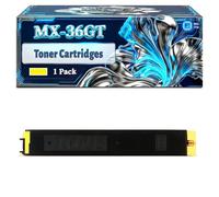 MX-36GT Toner Cartridges Compatible for Sharp MX-2610N MX-3110N MX-3610N Printers, With Chip Large Capacity 28000 Pages (1 Pack Yellow)