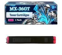 MX-36GT Toner Cartridges Compatible for Sharp MX-2610N MX-3110N MX-3610N Printers, With Chip Large Capacity 28000 Pages (1 Pack Magenta)