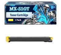 MX-51GT Toner Cartridge Compatible for Sharp MX-4110N MX-4111N MX-4112 MX-4112H MX-4112N MX-4112NA MX-4140N MX-4141N MX-5110N MX-5111N MX-5112 MX-5112N MX-5112NA MX-5140N Printers (1 Pack Yellow)
