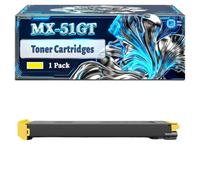 MX-51GT Toner Cartridges Compatible for Sharp MX-4112 MX-4141N MX-5140N MX-4112N MX-5112N MX-5141N MX-4112NA MX-5112NA MX-4140N Printers (1 Pack Yellow)