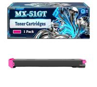 MX-51GT Toner Cartridges Compatible for Sharp MX-4112 MX-4141N MX-5140N MX-4112N MX-5112N MX-5141N MX-4112NA MX-5112NA MX-4140N Printers (1 Pack Magenta)