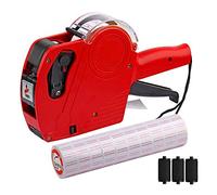 MX-5500 8 Digits Price tag Gun with 5000 Sticker Labels, Pricing Gun Kit for Office, Retail Shop, Grocery Store (A/Red)