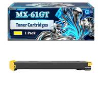 MX-61GT Toner Cartridges Compatible for Sharp MX-3050N MX-3060N MX-3070N MX-3550N MX-3560N MX-3570N MX-4050N Printers, With Chip Large Capacity 50000 Pages (1 Pack Yellow)