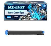 MX-61GT Toner Cartridges Compatible for Sharp MX-4060N MX-4070N MX-5050N MX-5070N MX-6050N MX-6070N Printers, With Chip Large Capacity 50000 Pages (1 Pack Cyan)