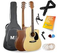 MX by 3rd Avenue Performance Series Acoustic Guitar Full Size Guitar Package with Natural Cutaway Spruce Top