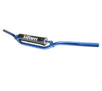 MX handlebar with cross brace and pad anodized aluminum blue - 22mm