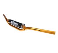 MX handlebar with cross brace and pad anodized aluminum gold-look - 22mm