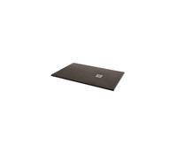 MX Shower Trays MX Minerals Rectangular Slate Effect Slim Shower Tray - Jet Black - Different Sizes Available Shower Tray Size (mm): 1600 x 800, Waste