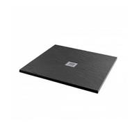 MX Shower Trays MX Minerals Square Slate Effect Slim Shower Tray - Jet Black - Different Sizes Available Shower Tray Size (mm): 1000, Waste: 90mm