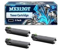MX312GT Toner Cartridge Compatible for Sharp MX-M260 MX-M310 Printers, With Chip Large Capacity 16000 Pages (3 Pack Black)