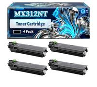 MX312NT Toner Cartridge Compatible for Sharp MX-M260 M264N M310 310N M314 M314N M314U M354N M354U M356N M363 AR5726 AR5731 Printers, With Chip Large Capacity 16000 Pages (4 Pack Black)
