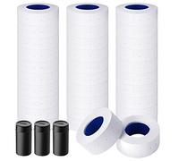 MX5500 Pricing Tag Gun with 5150 pcs Sticker Labels & Extra Inker, 8 Digits Tag Maker for Retail Shop, Grocery Store (30 Rolls Pure White + 3 Refill Inks)