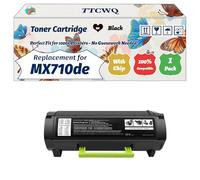 MX710de Toner Cartridge Compatible for Lexmark Work for Lexmark MX710de MX710dhe MX711de MX711dhe MX810dfe Printers (1 Pack Black)