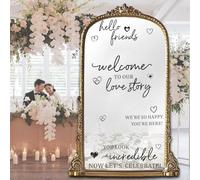 MXAEUK Welcome to Our Love Story Wedding Decals, Selfie Mirrors Decals for Wedding Party, DIY Party Supplies Quote Stickers for Mirrors Wall Entry Decor