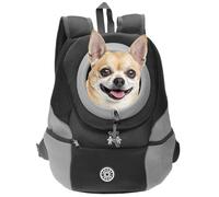 Mxaeyar Pet Carrier Backpack for Small Dogs Cats Breathable Dog Backpack Carrier Black Dog Travel Back Pack Hands-Free Pet Backpack Carrier for Travelling Camping Hiking Cycling Outdoor