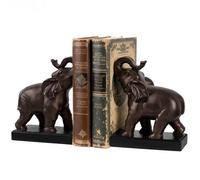 MXARLTR Elephant Decorative Bookends, Bookends for Shelves, Book Ends for Heavy Books with Anti-Slip Pad for Book Lovers Heavy Book Holder for Home Office Decor (Bronze)