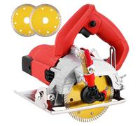 MXBAOHENG 1200W Wet Tile Saw Electric Tile Cutter with 3 Stone Blades Removable Water Pipe and Tap for Ceramic Tiles