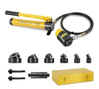 MXBAOHENG 13 Ton Hydraulic Hole Puncher Sheet Metal Dimple Die Set with 6 Punching Dies Hydraulic Hole Cutter for Stainless Steel ≤ 1.6 mm Iron Plate ≤ 3.2 mm