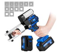 MXBAOHENG 60 KN Rechargeable Hydraulic Crimping Tool Kit Battery Powered Electric Hydraulic Wire Crimper with 12 Dies for Copper, Aluminium Terminals from 10-300MM²