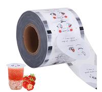 MXBAOHENG Bubble Tea Sealing Film 3000pcs Cup Sealer Film for PP Plastic and Paper Cups Φ90 mm (3.54'')- 95 mm (3.74'')