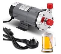 MXBAOHENG Magnetic Drive Pump 22W Max 19L/min Home Brewing Pump with Control Switch ＆ Stainless Steel Head Withstands Temperatures Up to 120°C for Beer Brewing