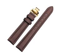 MXBAOHENG Rose Gold Leather Strap, Watch Strap Blue Black Grey Butterfly Buckle Strap 14mm-20mm