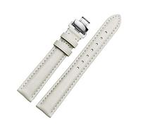 MXBAOHENG Rose Gold Leather Strap, Watch Strap Blue Black Grey Butterfly Buckle Strap 14mm-20mm