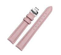 MXBAOHENG Rose Gold Leather Strap, Watch Strap Blue Black Grey Butterfly Buckle Strap 14mm-20mm