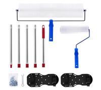 MXBAOHENG Self Levelling Compound Tools 460 mm Spiked Roller Self Levelling Floors with Removable 2m Long Extended Pole 220mm Spiked Rollers and Spiked Shoes