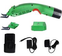 MXBAOHENG WBT-2 Cordless Electric Scissors 35W Rechargeable Fabric Cutter 0-8mm Electric Dressmakers Scissors for Cutting Fabric/Carpet/Leather(One Battery & A,B Cutter Head)