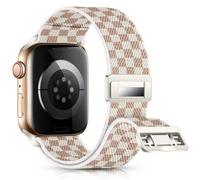 MXBRFDUF Floral Stretchy Solo Loop Compatible with Apple Watch Band 38mm 40mm 41mm 42mm 44mm 45mm 46mm 49mm Women Men, Sport Nylon Elastic Straps Braided Wristbands for iWatch Series 11 10 9 8 7 6 5 4