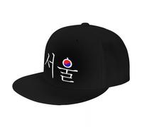 MXCBFIJG Séoul Corée du Sud Hangul Coréen FLA Cap Chapeau de Golf Logo Personnalisé Casquette Homme Été Homme Chapeau Casquette De Baseball