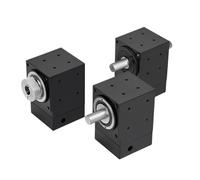 mXCDtRptJ 1pcs 90° Right Angle Precision Commutator Reducer Hole/Shaft Output 40mm Servo Nema17 Stepper Motor Gearbox Corner Reducer(Dual Hole-5 Input,5 to 1)