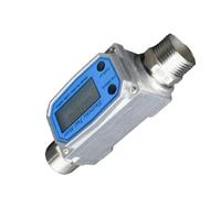 mXCDtRptJ Digital Turbine Flow Meter 3/4 1 .5 2 Inch Aluminum Diesel Water Fuel Oil Thread Flowmeter Gauge(G2)