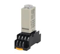 mXCDtRptJ H3Y-4 Power-on Delay Rotary Knob 1S/5S/10S/30S/60S/3M/5M/10M/30M Timer Time Relay AC/DC 24V 14 Pin with Base PYF14A(Voltage AC 24V,0-30 Minute)