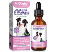 MXCZBSM Dog Allergy & Immunity Boost Drops 60ml - Bacon Flavour Natural Itchy Skin Relief, Liver Support & Anti-Inflammatory Supplement for Dogs of All Breeds