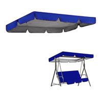 MXCZFC Swing Chair Canopy Replacement, Garden Swing Canopy Replacement,Waterproof Windproof Anti-UV Garden Swing Seat Canopy Cover Heavy Duty Rip Proof Hammock Cover Top,Blue,164x114x15cm
