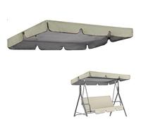 MXCZFC Swing Chair Canopy Replacement, Garden Swing Canopy Replacement,Waterproof Windproof Anti-UV Garden Swing Seat Canopy Cover Heavy Duty Rip Proof Hammock Cover Top,Beige,142x120x18cm