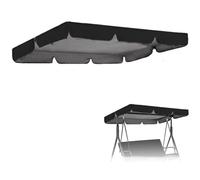 MXCZFC Swing Chair Canopy Replacement, Garden Swing Canopy Replacement,Waterproof Windproof Anti-UV Garden Swing Seat Canopy Cover Heavy Duty Rip Proof Hammock Cover Top,Black,164x114x15cm