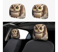 MXDLKSWPOH 1 PCS Car Headrest Covers Soft Breathable Car Seat Head Rest Covers Set Elastic Head Rest Protector Universal Auto Accessories Cute Owl Headrest Cover for Cars Sedans Vans Trucks