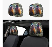 MXDLKSWPOH 1 PCS Car Headrest Covers Soft Breathable Car Seat Head Rest Covers Set Elastic Head Rest Protector Universal Auto Accessories Pheasants Animals Headrest Cover for Cars Sedans Vans Trucks