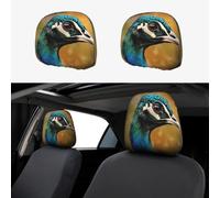 MXDLKSWPOH 2 PCS Car Headrest Covers Soft Breathable Car Seat Head Rest Covers Set Elastic Head Rest Protector Universal Auto Accessories Feathered Animals Headrest Cover for Cars Sedans Vans Trucks