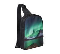 MXDLKSWPOH Cross Chest Bag Crossbody Sling Bag Aurora Borealis Sling Backpack Casual Daypack Travel Backpack