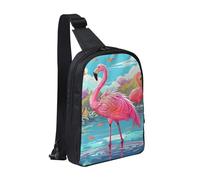 MXDLKSWPOH Cross Chest Bag Crossbody Sling Bag Flamingo bird Sling Backpack Casual Daypack Travel Backpack