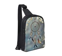 MXDLKSWPOH Cross Chest Bag Crossbody Sling Bag Native American Dream Catcher Sling Backpack Casual Daypack Travel Backpack