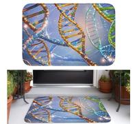 MXDLKSWPOH Door Mat Low Profile Welcome Mats No-Slip Entrance Rugs Washable Front Door Mat DNA Genetic Helix Doormat Floor Mats Bathroom Rugs Indoor Outdoor Doormat for Hallway Home Office