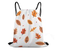 MXDLKSWPOH Drawstring Backpack Sports Gym Bags Draw String Bag Autumn Elements Pattern Drawstring Bags for Women Men Sackpack