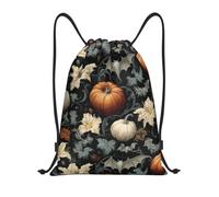 MXDLKSWPOH Drawstring Backpack Sports Gym Bags Draw String Bag Gothic Happy Halloween Drawstring Bags for Women Men Sackpack